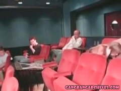 Gangbang Archive MILF with big tits movie theater fuck